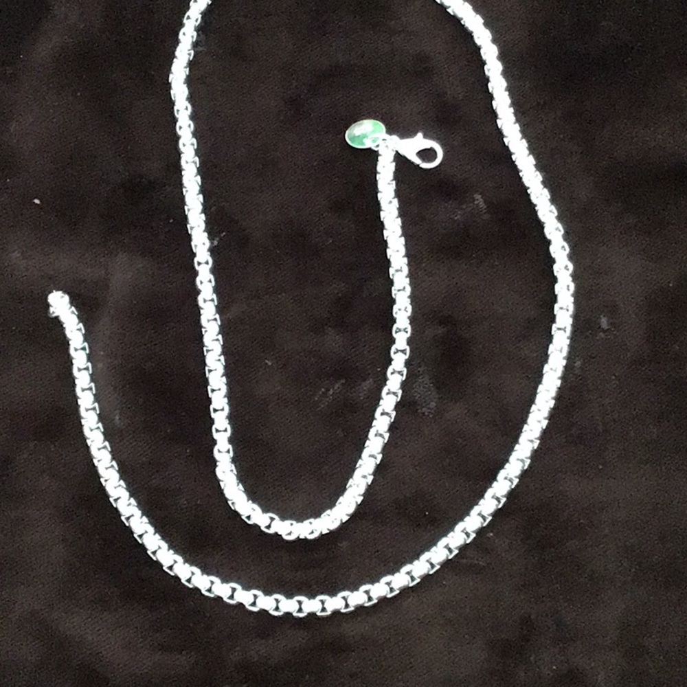 Silver Chain Necklace  22” long ,925